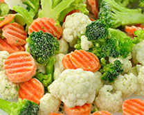 picture of frozen carrots, broccoli, cauliflower